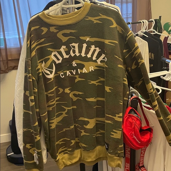 Cocaine & Caviar Other - Cocaine & Caviar. Camo Green Men's Sweater